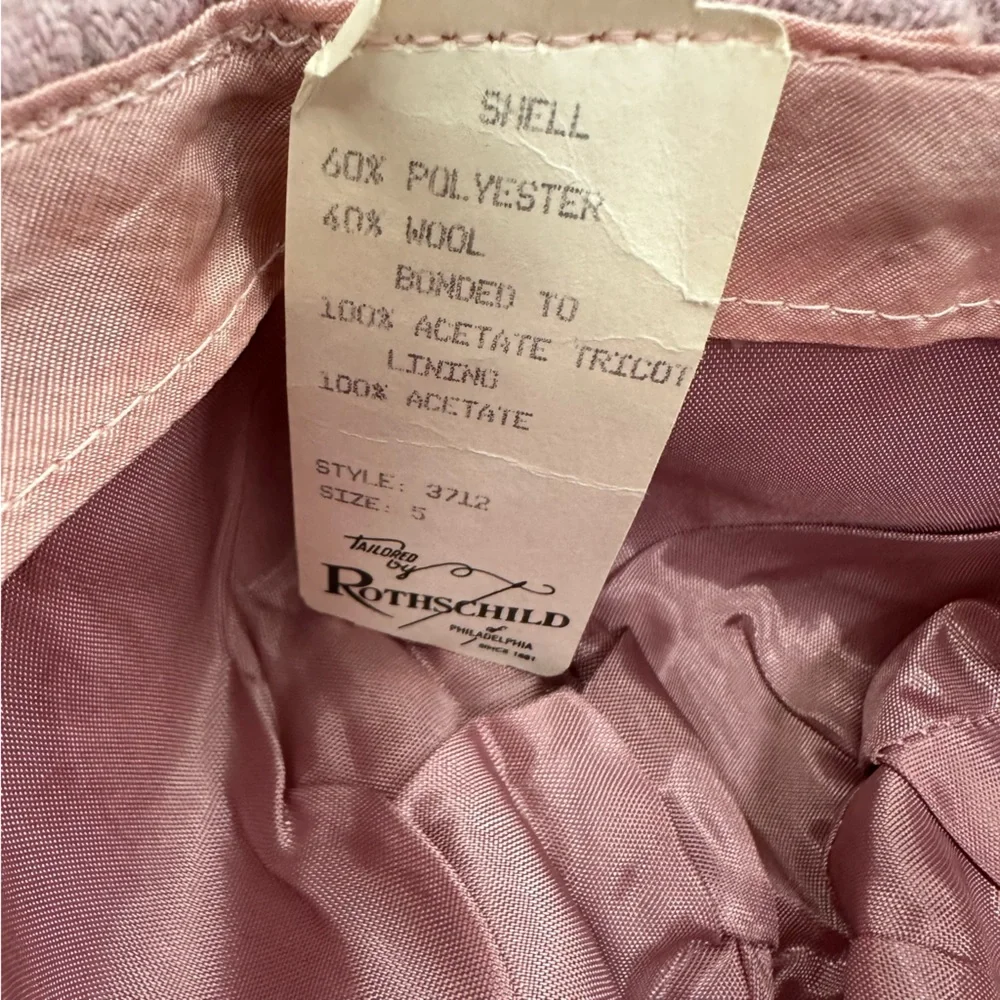 Rothschild Vintage Girls‎ Pink Wool Blend Hat Size 5